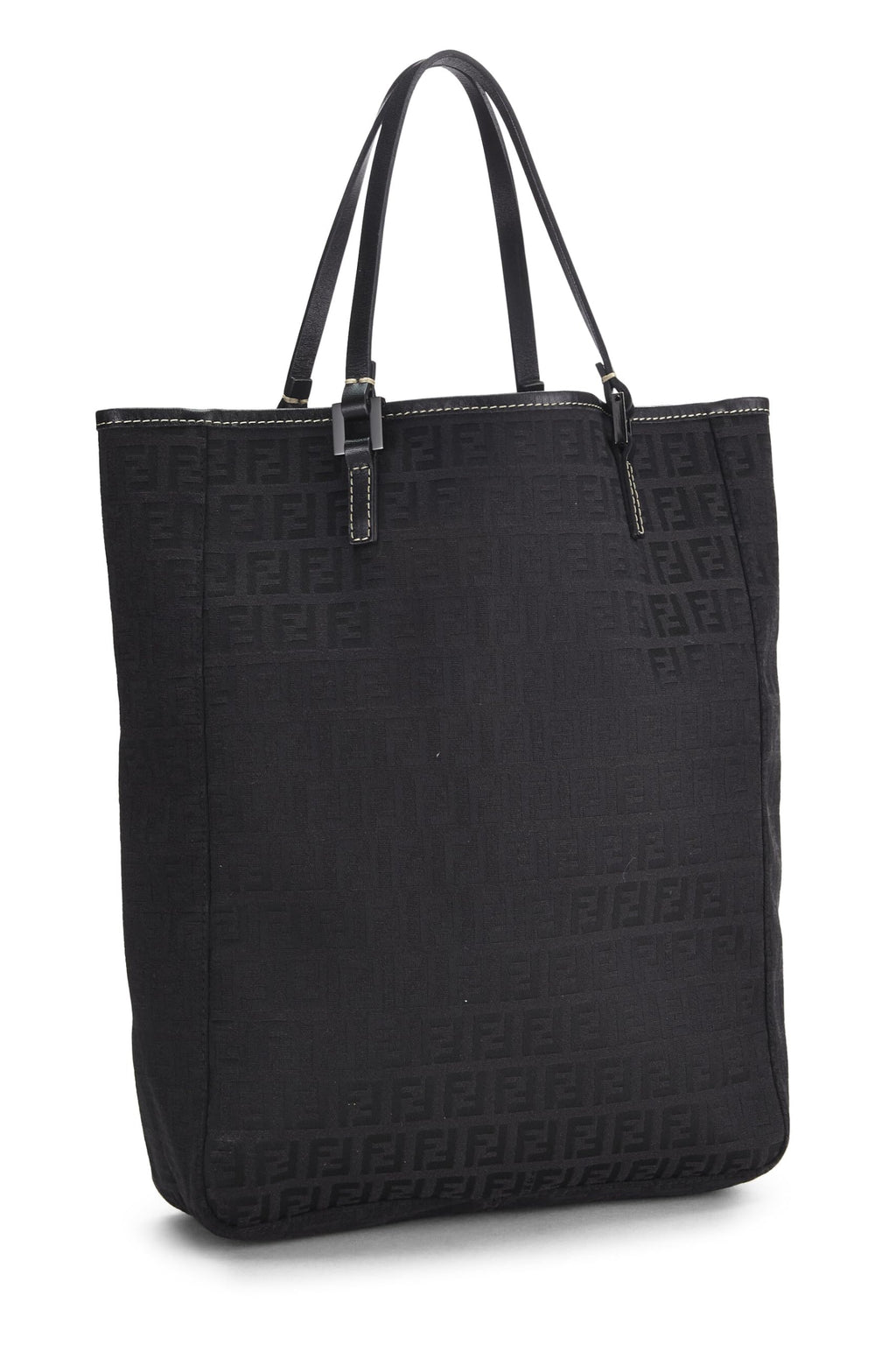 Fendi,  Black Zucchino Canvas Tote, Black