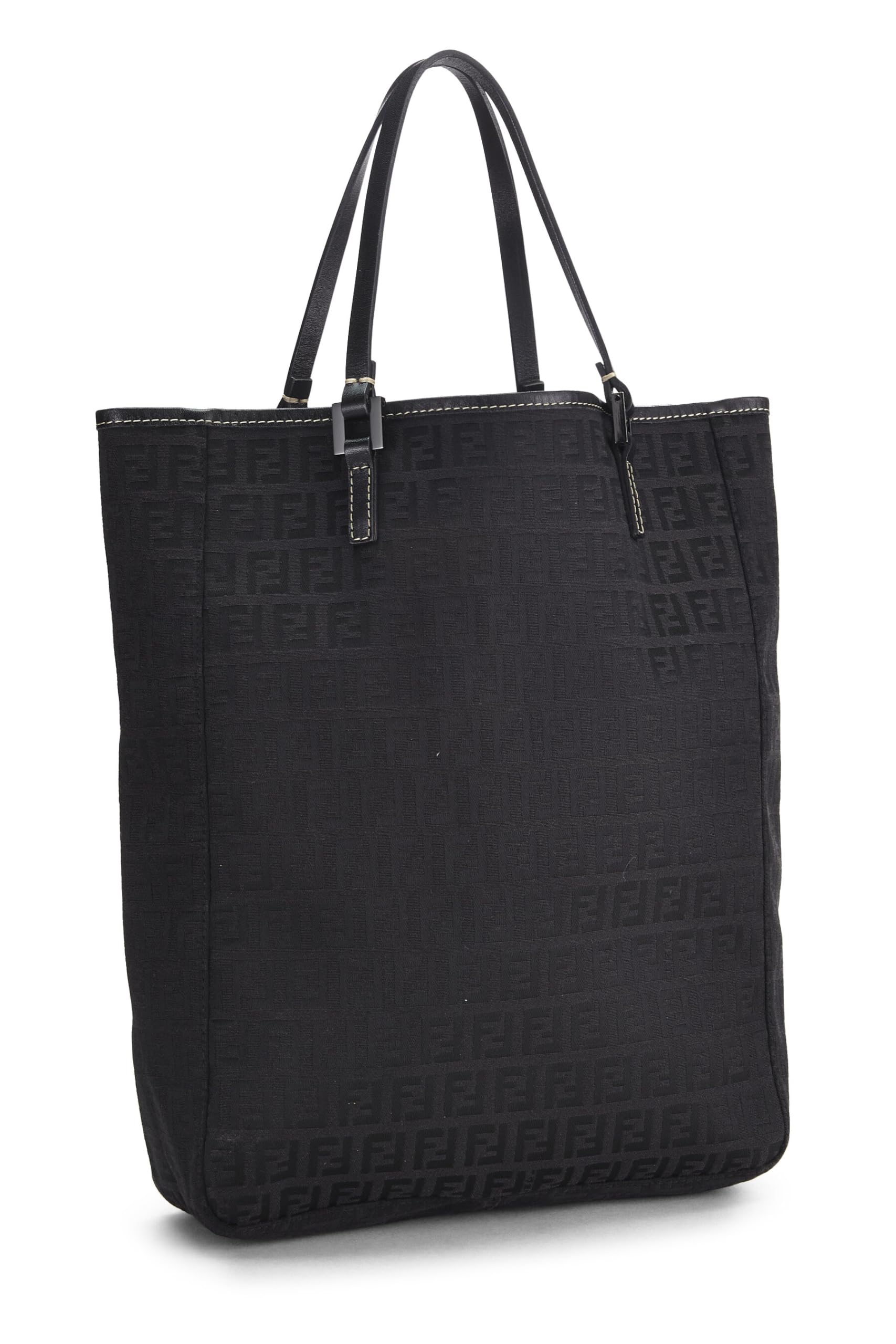 Fendi,  Black Zucchino Canvas Tote, Black