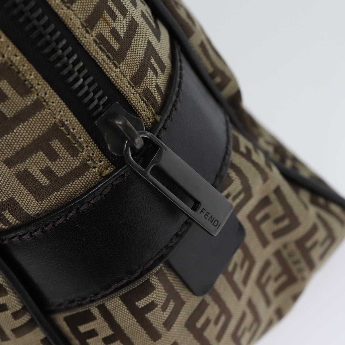 FENDI Zucchino Canvas Hand Bag Beige71830