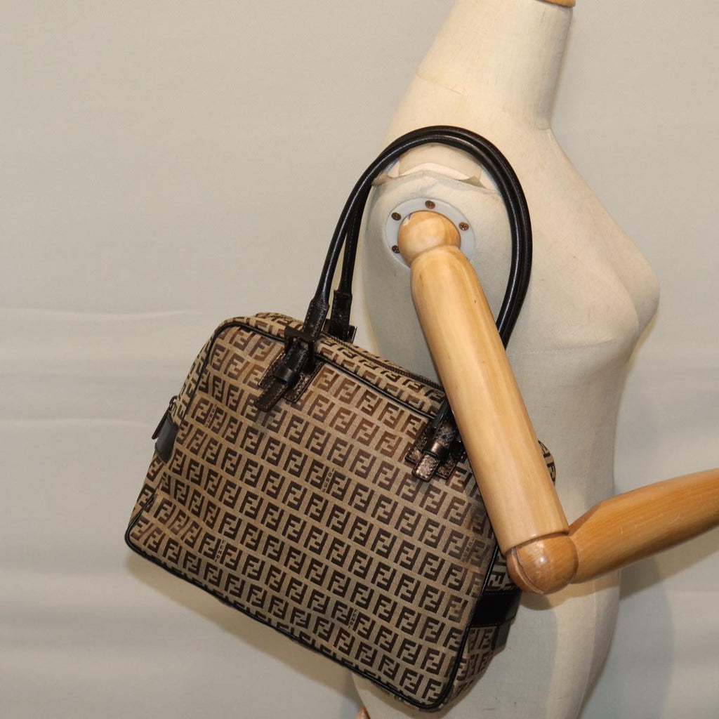 FENDI Zucchino Canvas Hand Bag Beige71830