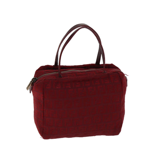 FENDI Zucchino Canvas Hand Bag Red71832