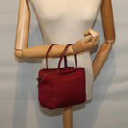 FENDI Zucchino Canvas Hand Bag Red71832
