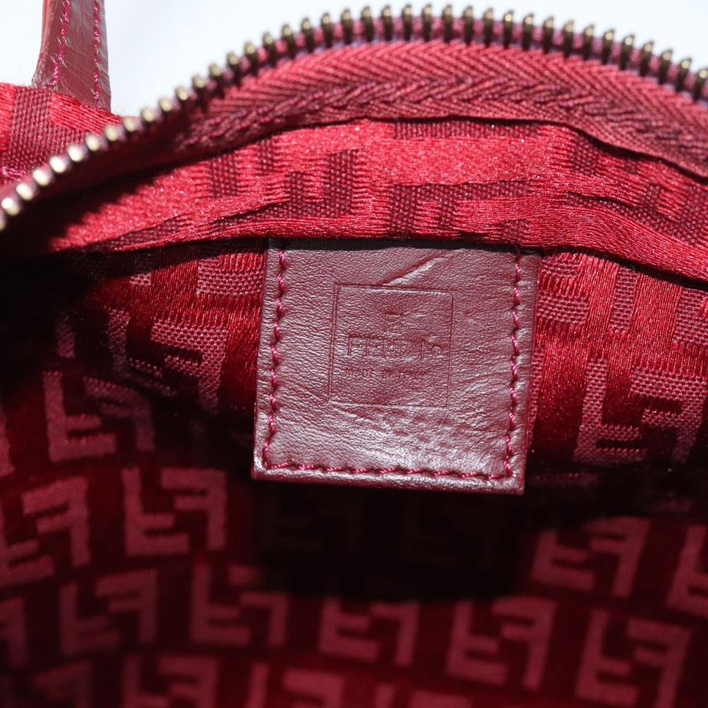 FENDI Zucchino Canvas Hand Bag Red71832