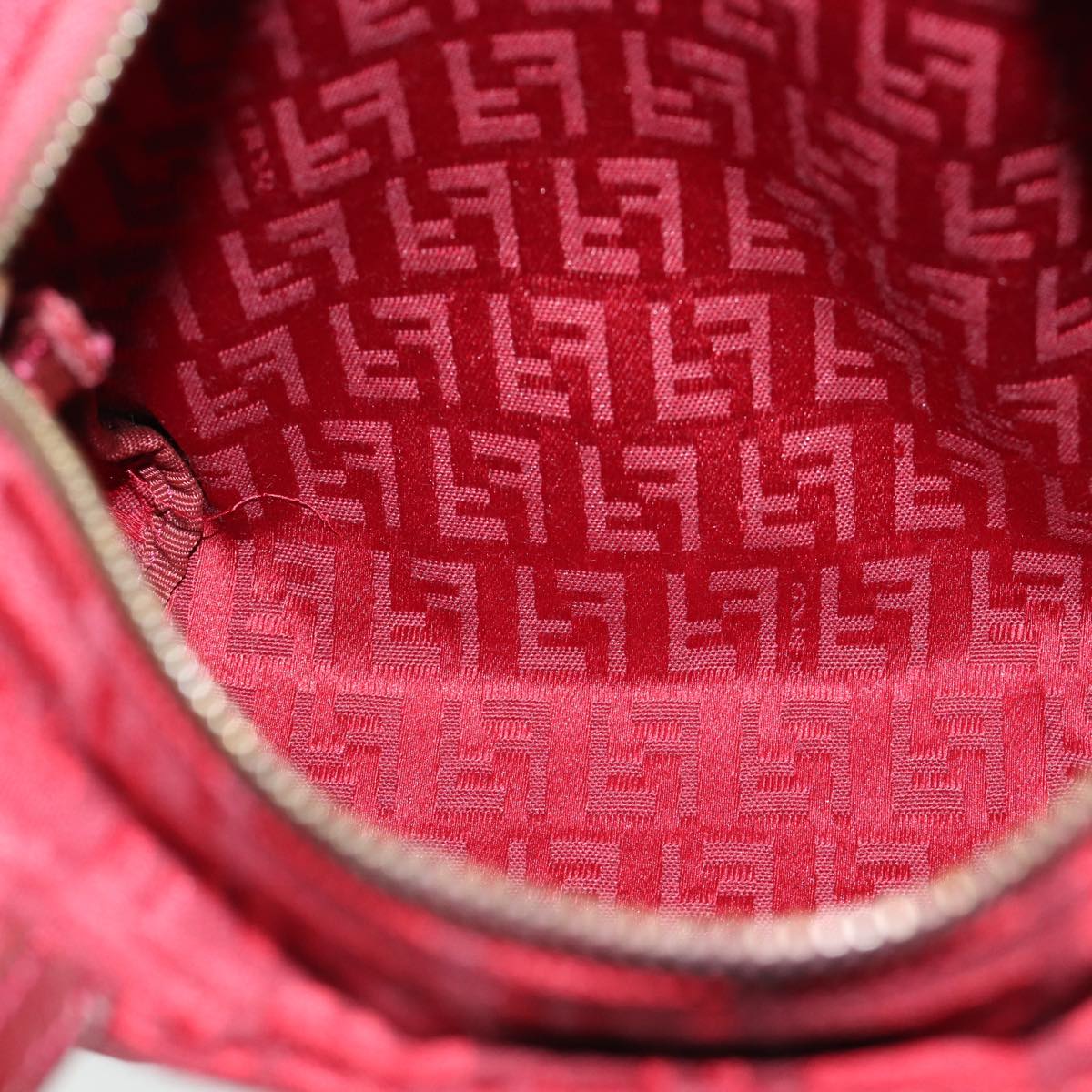 FENDI Zucchino Canvas Hand Bag Red71832