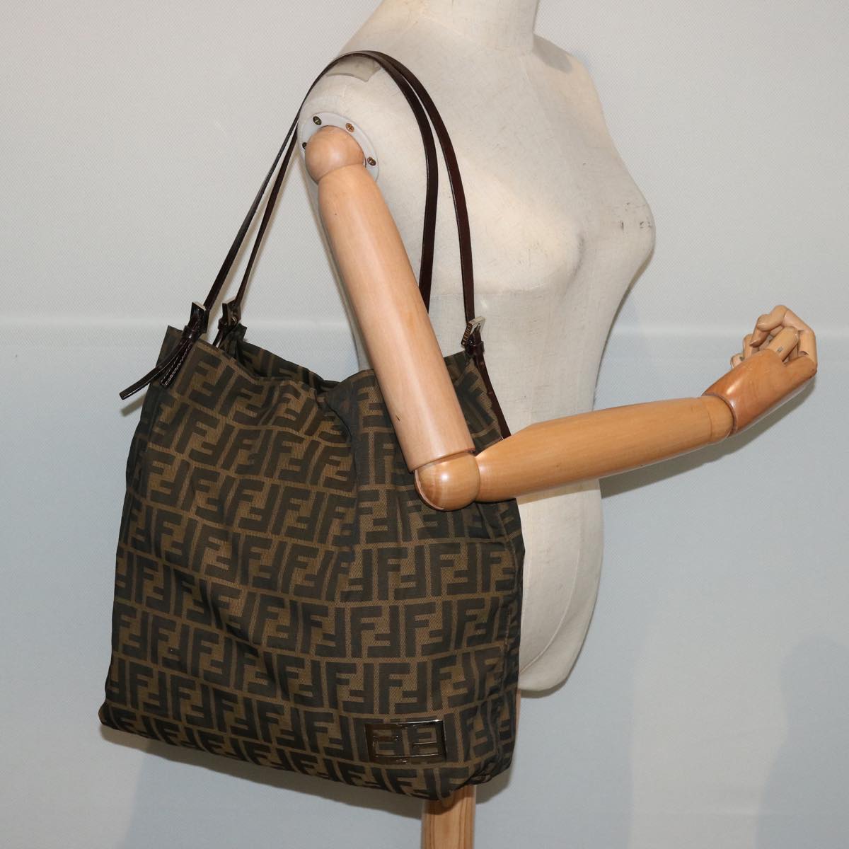 FENDI Zucca Canvas Tote Bag Brown71834
