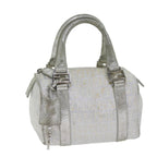 FENDI Zucchino Canvas Hand Bag Silver71836