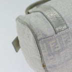 FENDI Zucchino Canvas Hand Bag Silver71836
