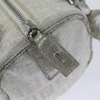 FENDI Zucchino Canvas Hand Bag Silver71836