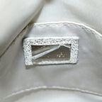 FENDI Zucchino Canvas Hand Bag Silver71836