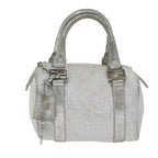 FENDI Zucchino Canvas Hand Bag Silver71836