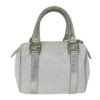 FENDI Zucchino Canvas Hand Bag Silver71836