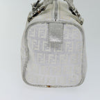 FENDI Zucchino Canvas Hand Bag Silver71836