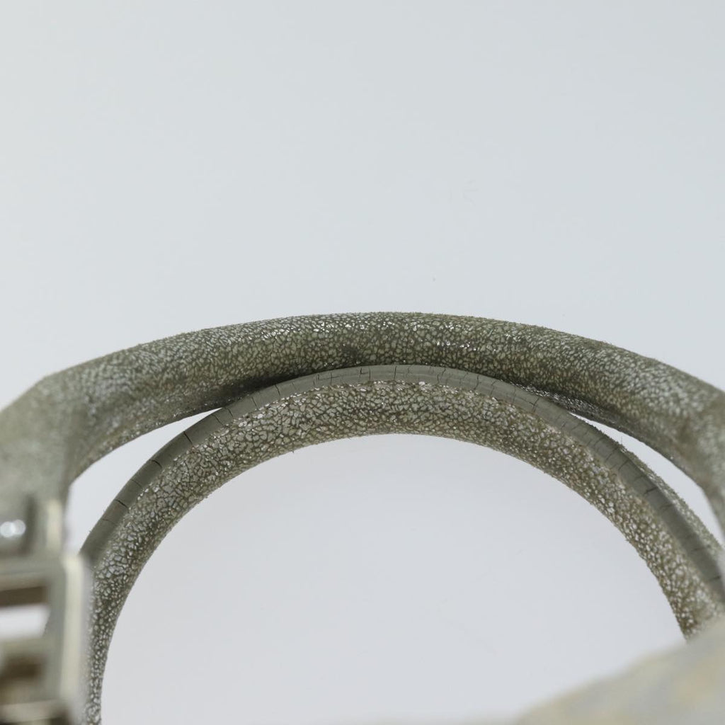 FENDI Zucchino Canvas Hand Bag Silver71836