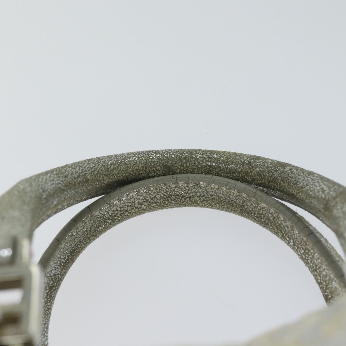 FENDI Zucchino Canvas Hand Bag Silver71836