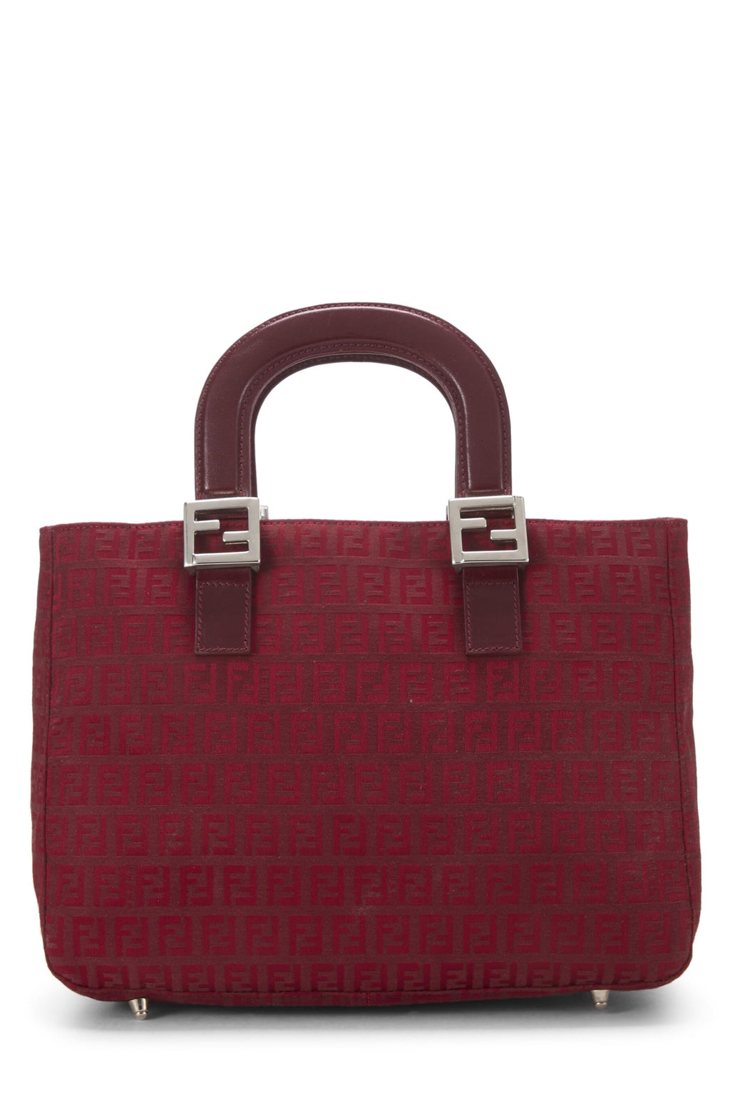 Fendi,  Red Zucchino Canvas Handbag Small, Red