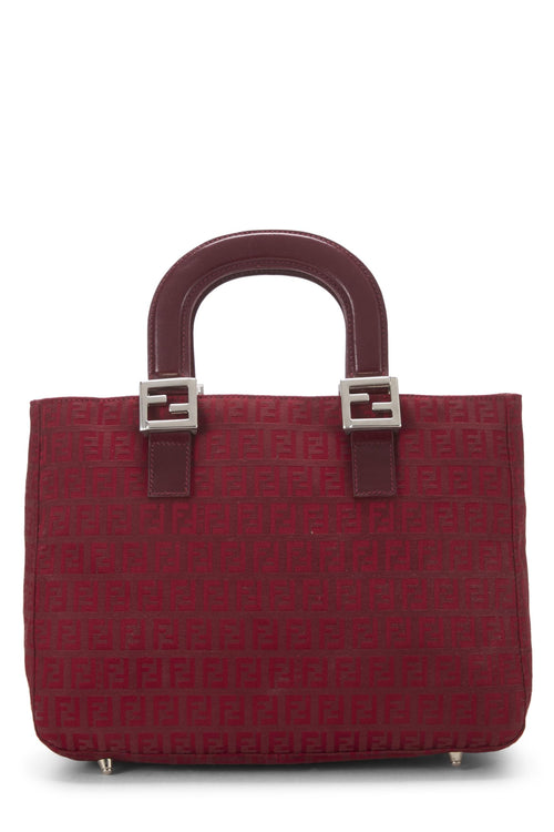 Fendi,  Red Zucchino Canvas Handbag Small, Red