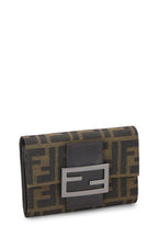 Fendi,  Brown Zucca Canvas Compact Wallet, Brown
