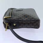 CELINE Macadam Canvas Clutch Bag PVC Brown Black Auth 71880