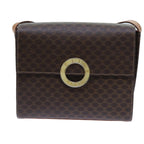 CELINE Macadam Canvas Shoulder Bag PVC Brown  71881