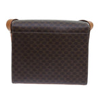 CELINE Macadam Canvas Shoulder Bag PVC Brown  71881