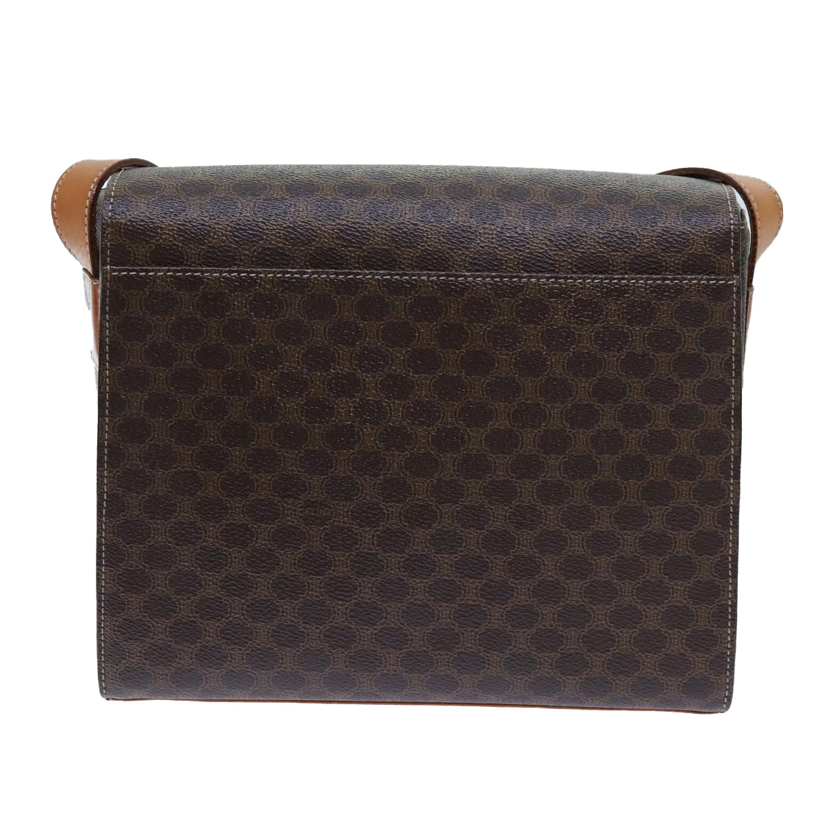 CELINE Macadam Canvas Shoulder Bag PVC Brown  71881
