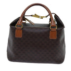 CELINE Macadam Canvas Hand Bag PVC Brown  71883