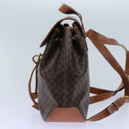 CELINE Macadam Canvas Backpack PVC Brown  71885