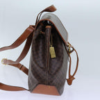 CELINE Macadam Canvas Backpack PVC Brown  71885