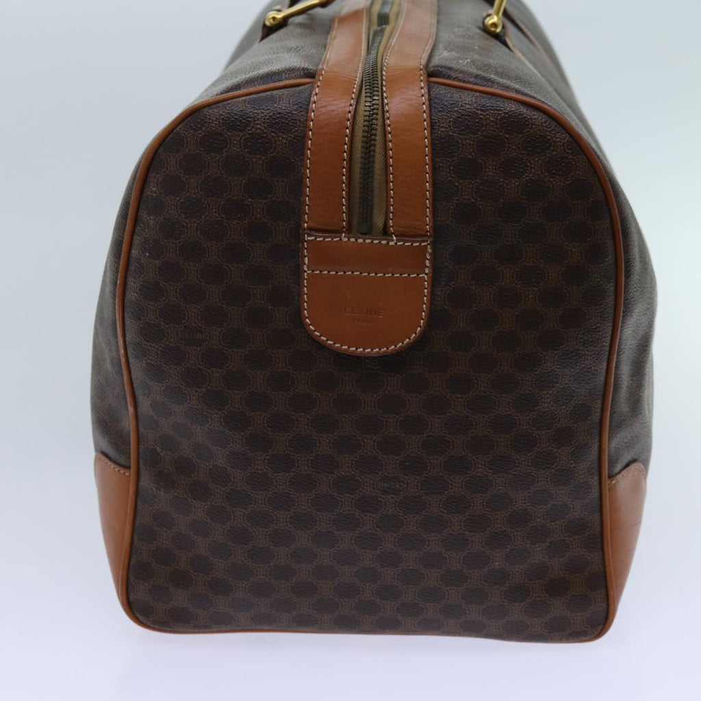 CELINE Macadam Canvas Boston Bag PVC Brown  71886