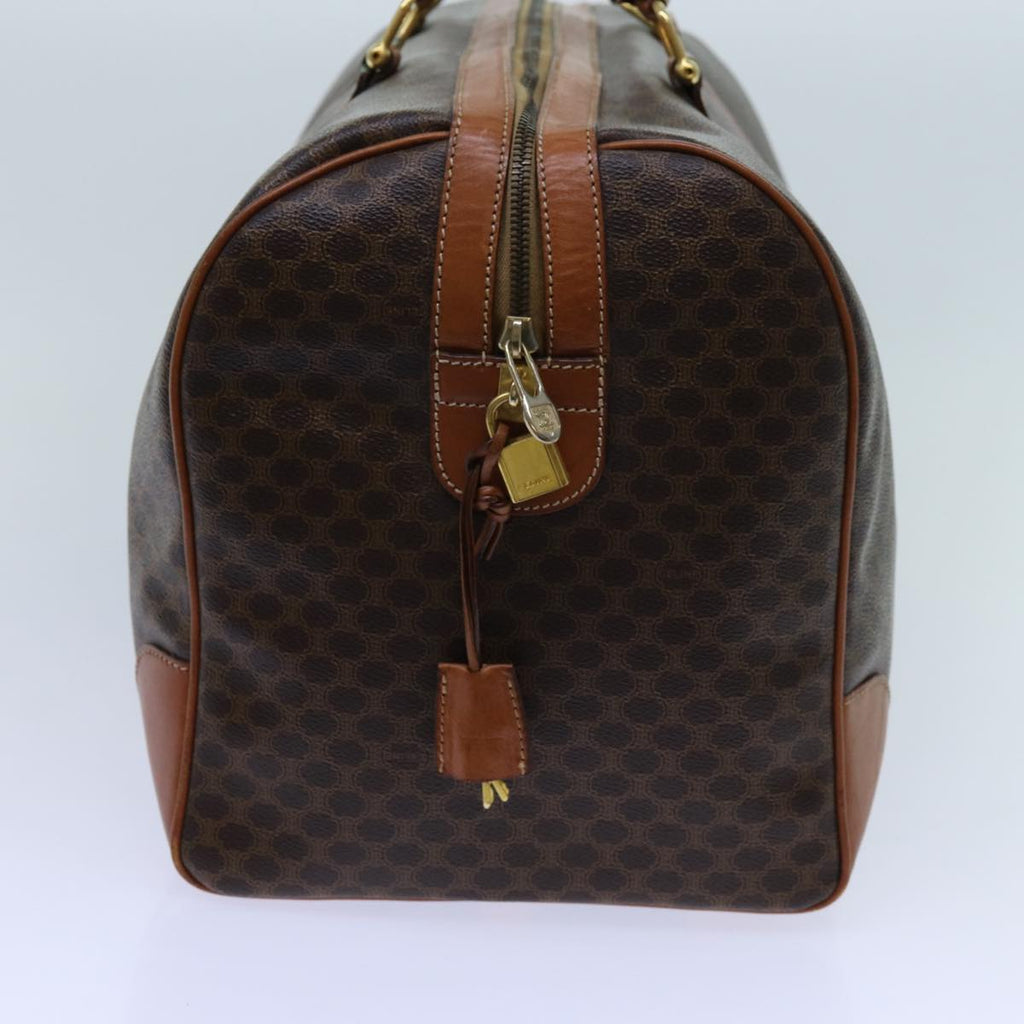 CELINE Macadam Canvas Boston Bag PVC Brown  71886