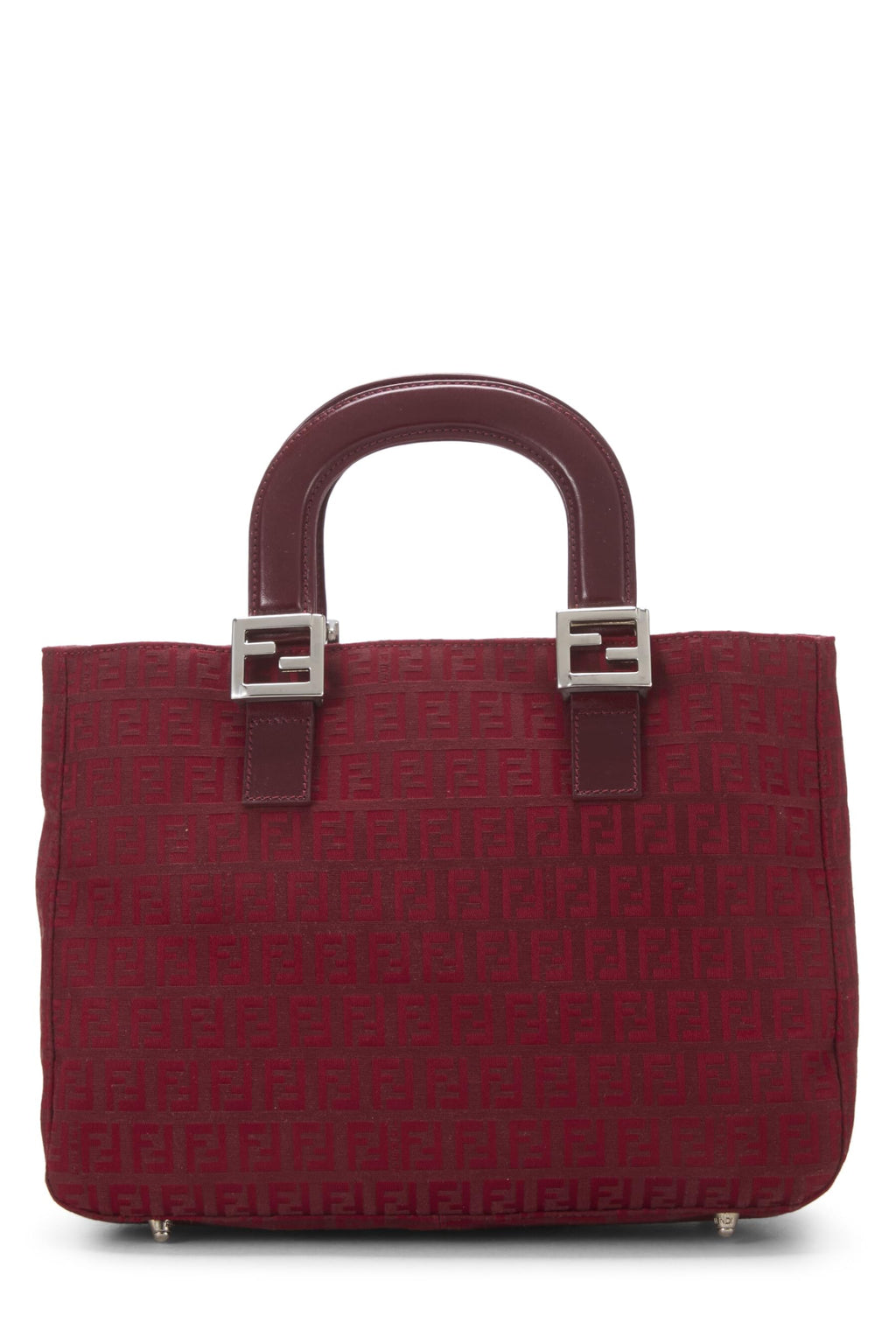 Fendi,  Red Zucchino Canvas Handbag Small, Red