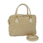 FENDI Zucca Canvas Hand Bag 2way Cream71902