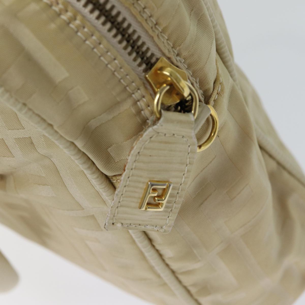 FENDI Zucca Canvas Hand Bag 2way Cream71902