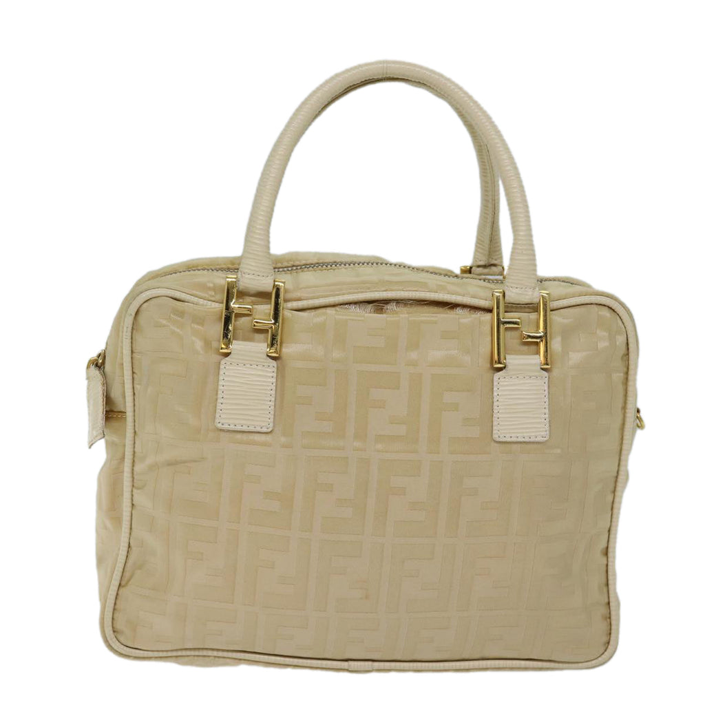 FENDI Zucca Canvas Hand Bag 2way Cream71902