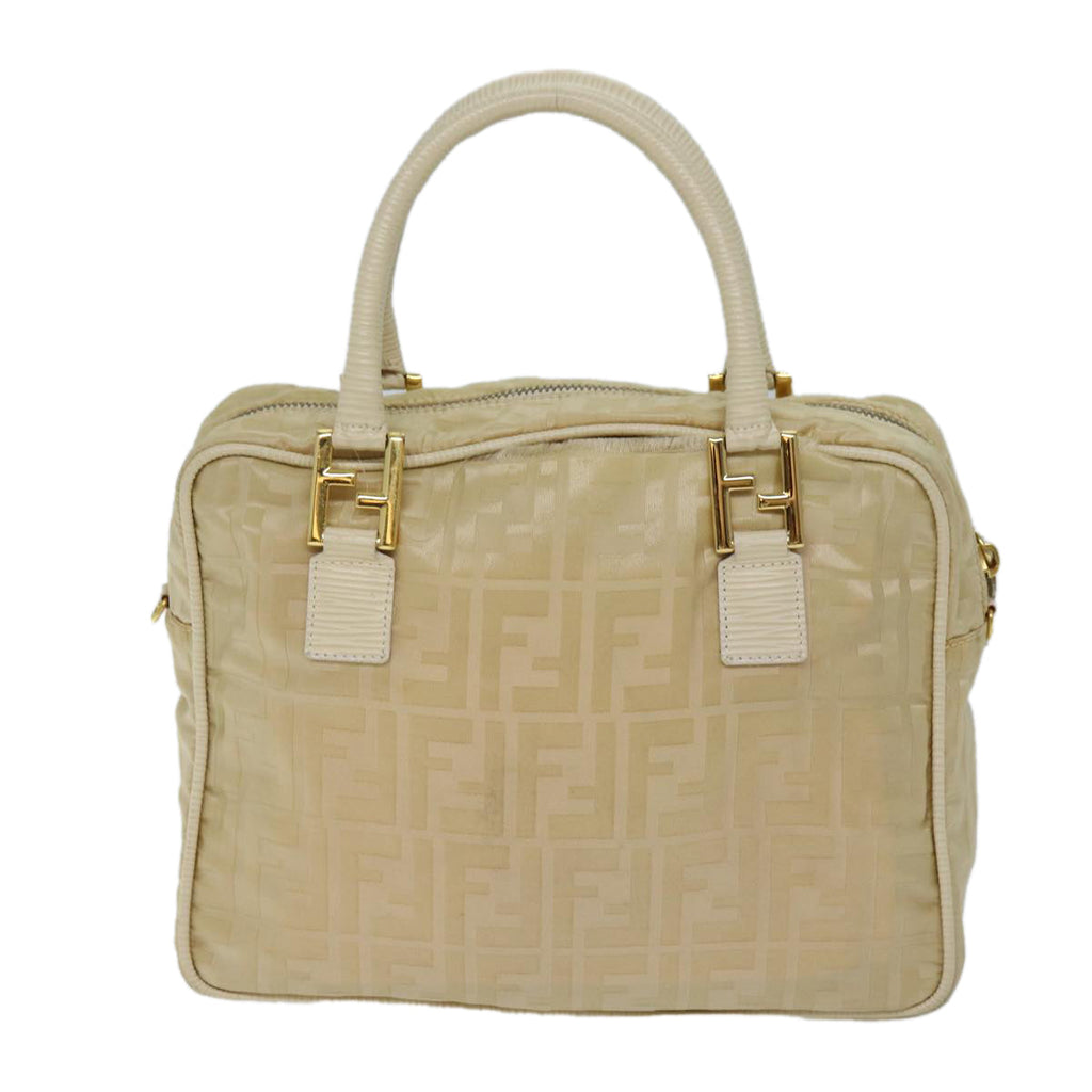 FENDI Zucca Canvas Hand Bag 2way Cream71902
