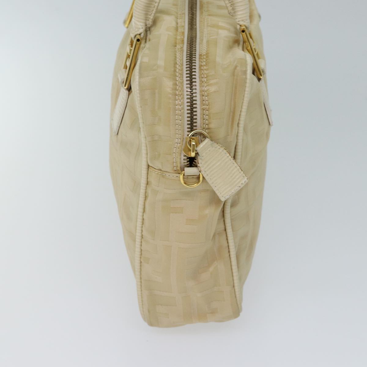 FENDI Zucca Canvas Hand Bag 2way Cream71902