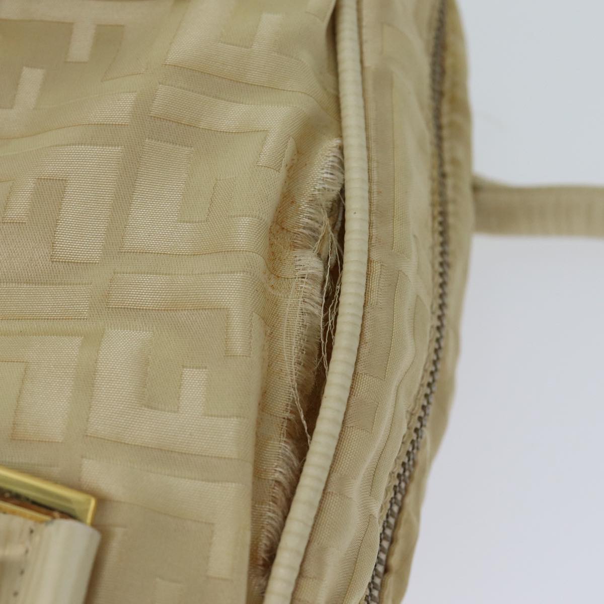 FENDI Zucca Canvas Hand Bag 2way Cream71902
