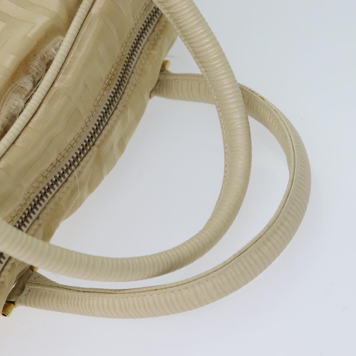 FENDI Zucca Canvas Hand Bag 2way Cream71902