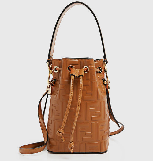 Fendi Mon Tresor Mini Calf Leather Bucket Bag