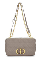 Dior,  Beige Cannage Calfskin Caro Bag Medium, Grey