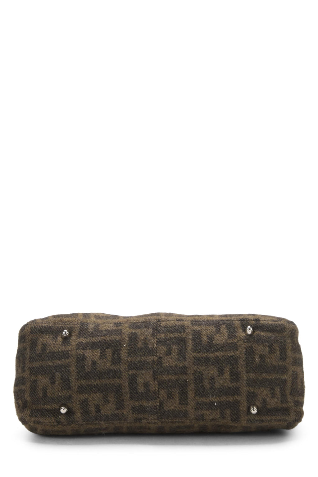Fendi,  Brown Zucca Wool Handbag, Brown