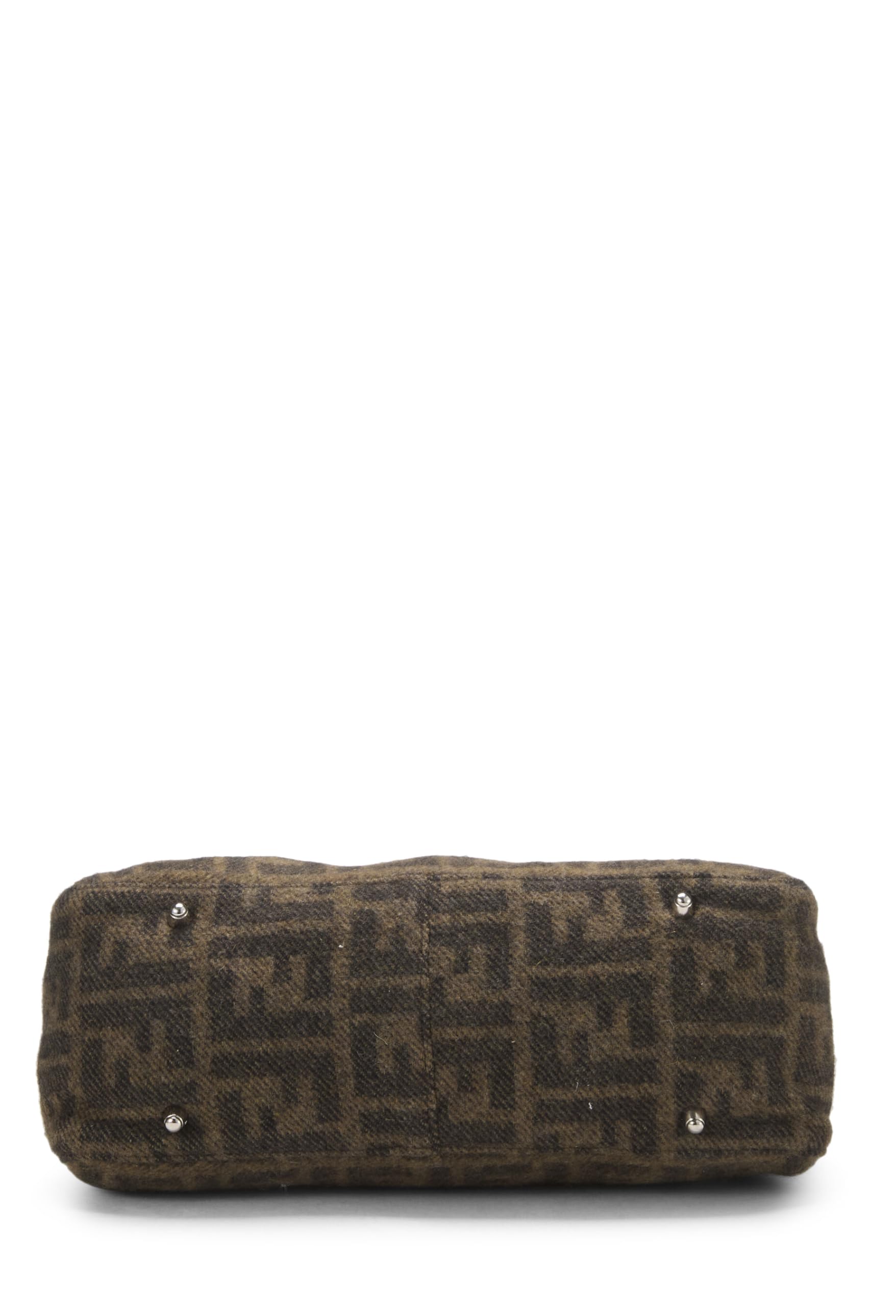 Fendi,  Brown Zucca Wool Handbag, Brown