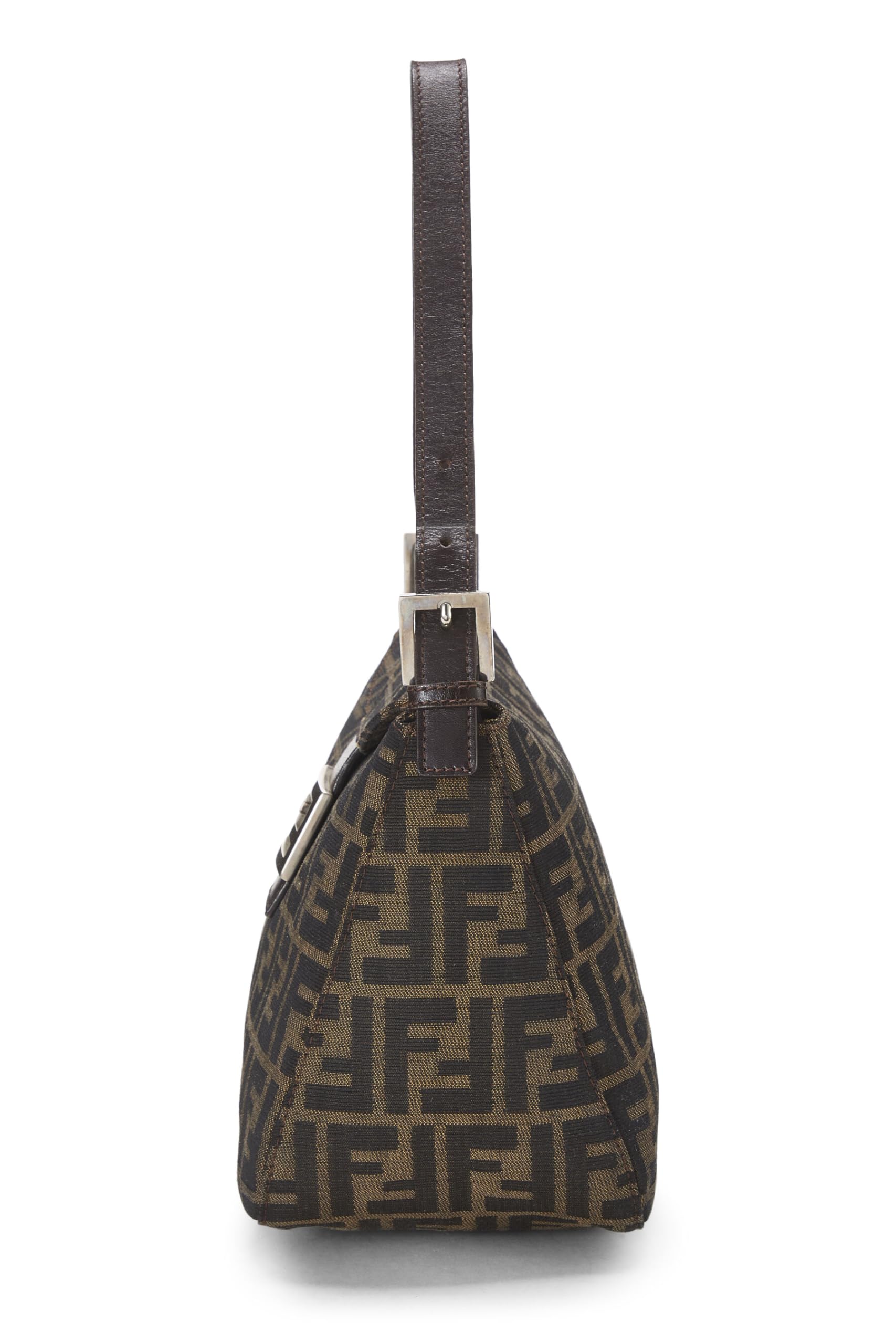 Fendi,  Brown Zucca Canvas Shoulder Bag, Brown