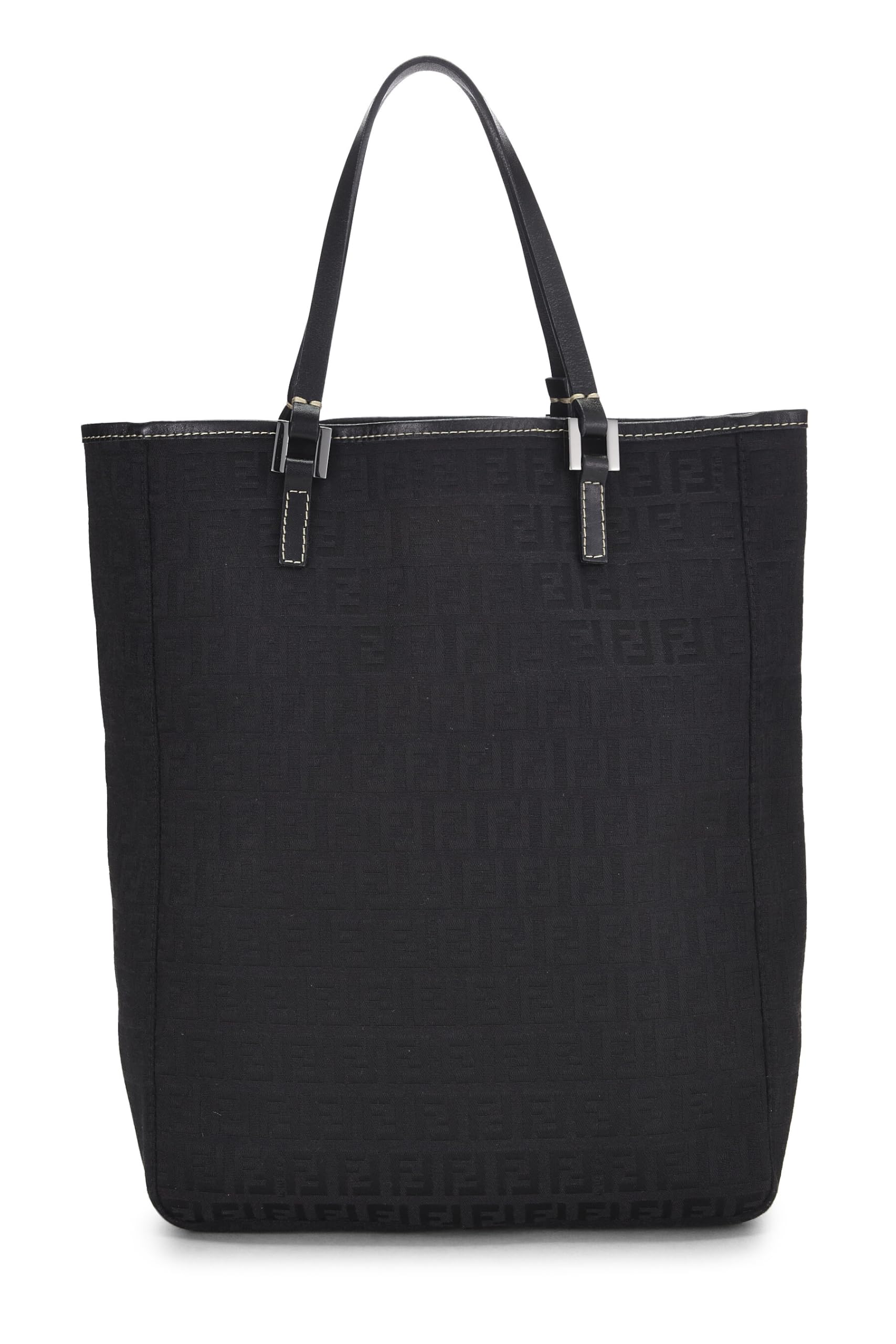 Fendi,  Black Zucchino Canvas Tote, Black