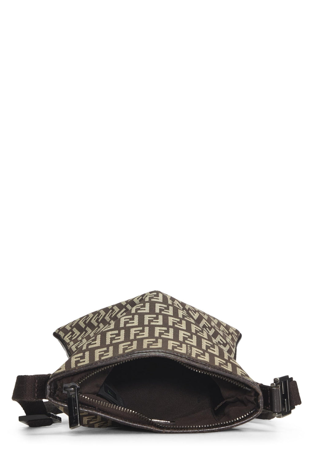Fendi,  Brown Zucchino Canvas Crossbody, Brown