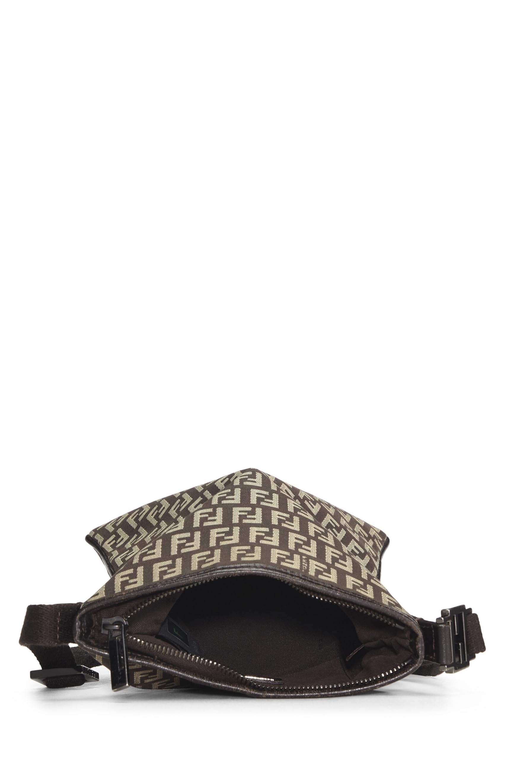 Fendi,  Brown Zucchino Canvas Crossbody, Brown