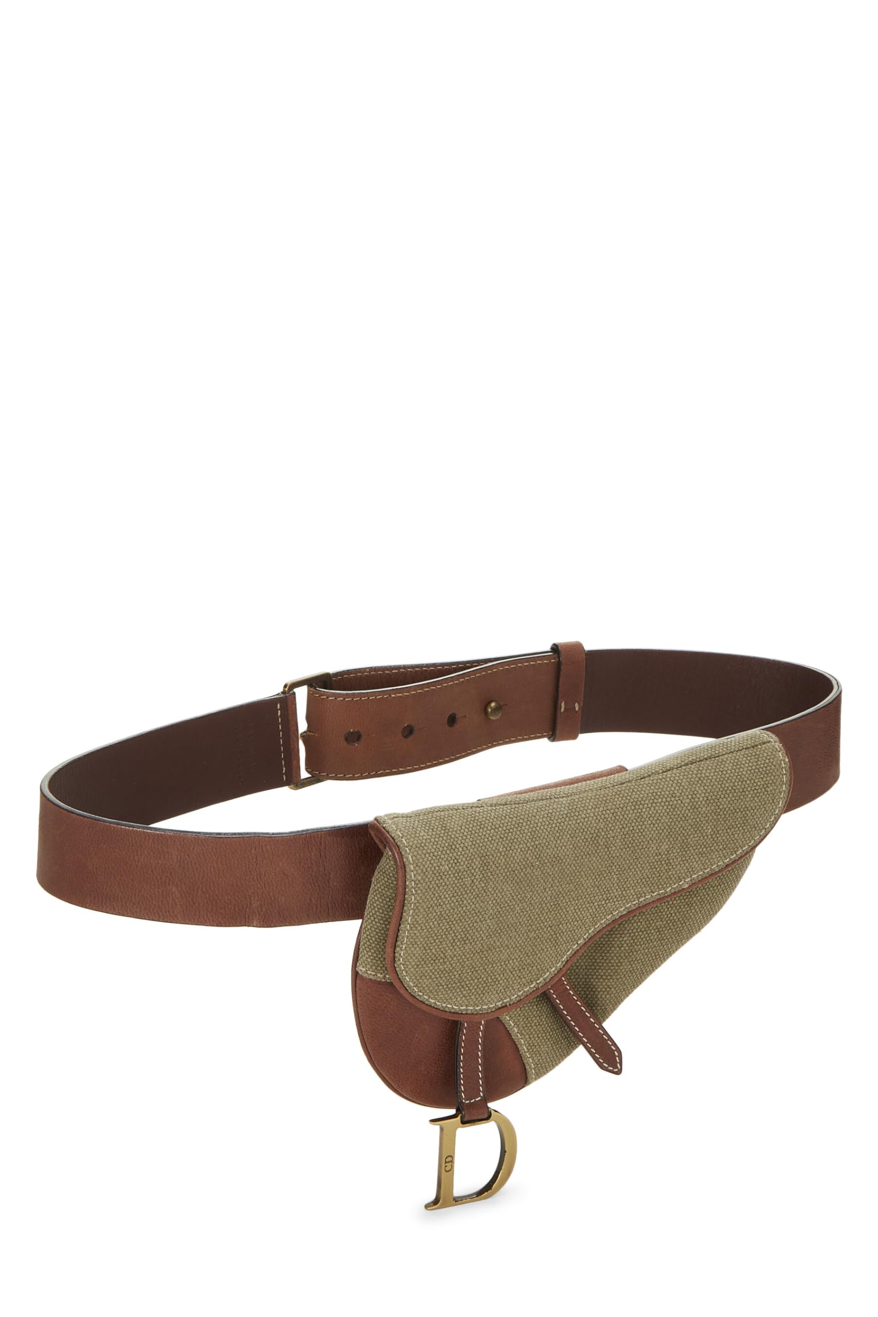 Dior,  Green Canvas Saddle Belt Bag, Green
