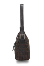 Fendi,  Black Nylon Zucchino Shoulder Bag, Brown