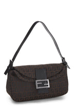Fendi,  Brown Nylon Zucchino Shoulder Bag, Brown