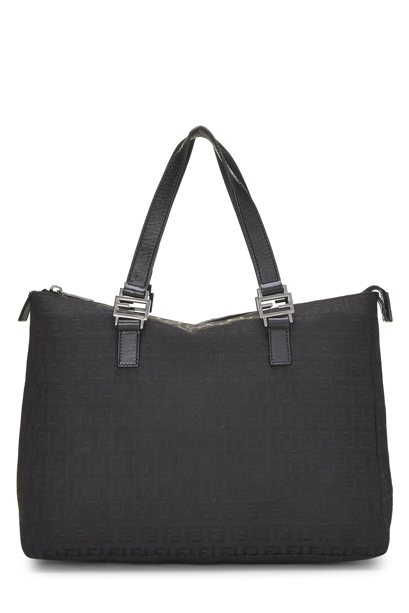 Fendi,  Black Zucchino Canvas Tote, Black